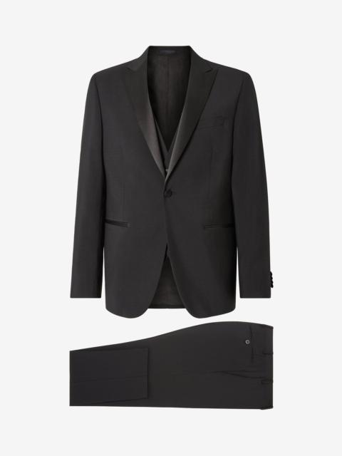 Black wool and mohair tuxedo