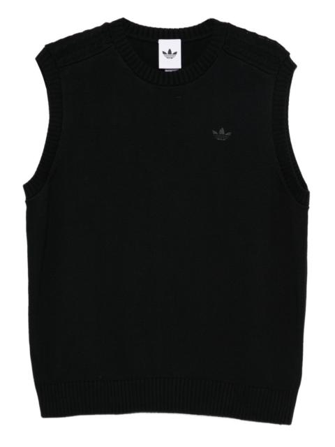 logo knitted gilet