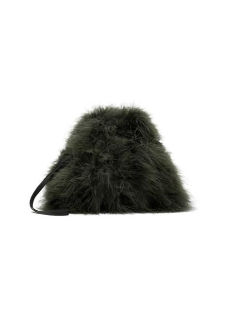 Khaki Mini Feather Pouch