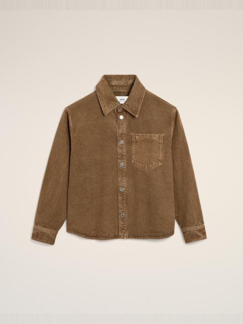 BROWN COTTON AMI DE COEUR OVERSHIRT