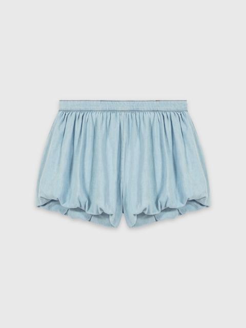 Chambray balloon skort