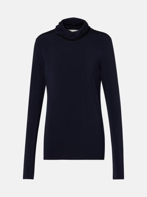 Lisette jersey turtleneck top