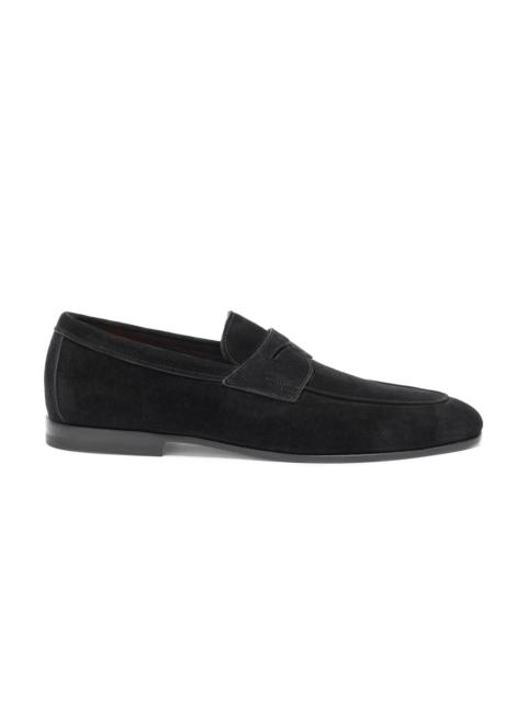 Men's black suede Carlo loafer