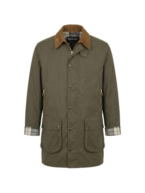 corduroy-collar pocket coat