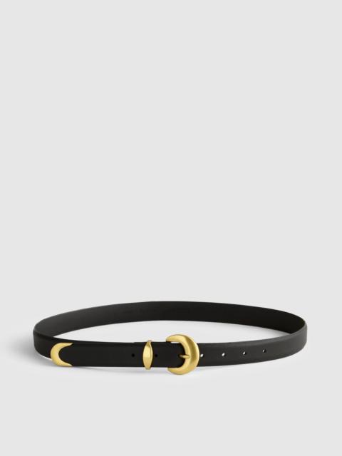 Domed-Buckle Wide Belt