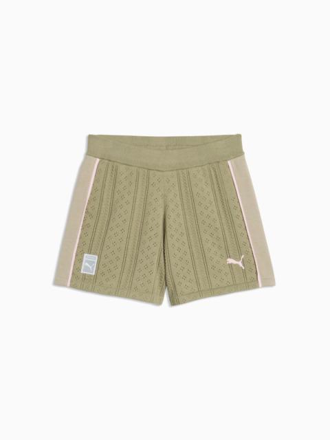PUMA x MADHAPPY Women's Pointelle Knitted Shorts
