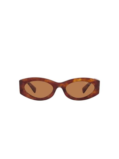 tortoiseshell oval-frame sunglasses