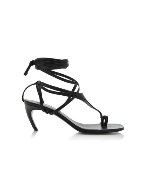 Nova Leather Thong Sandals black