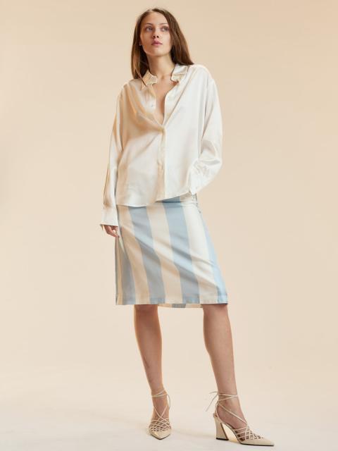 Stripe Collectible Silk Skirt