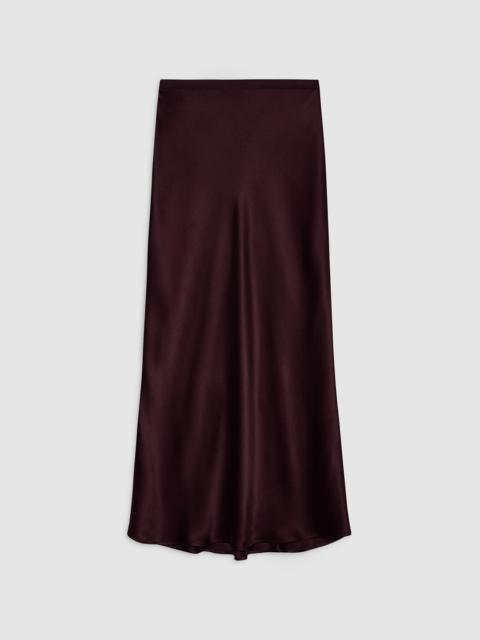 Bar Silk Skirt - Bordeaux