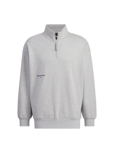 adidas Sportswear Half-Zip Crew Sweatshirt 'Grey' IZ1597