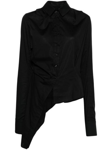 asymmetric poplin shirt