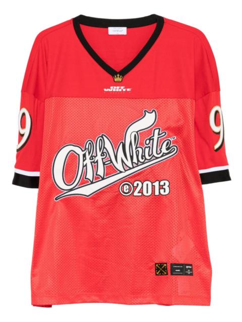 logo-print mesh T-shirt