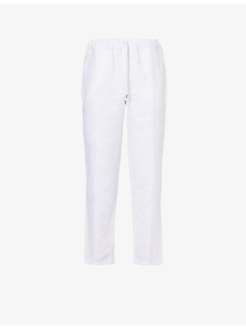 Sydney regular-fit straight-leg linen trousers