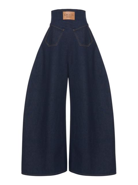 Reversed Rigid High-Rise Rounded Jeans dark wash