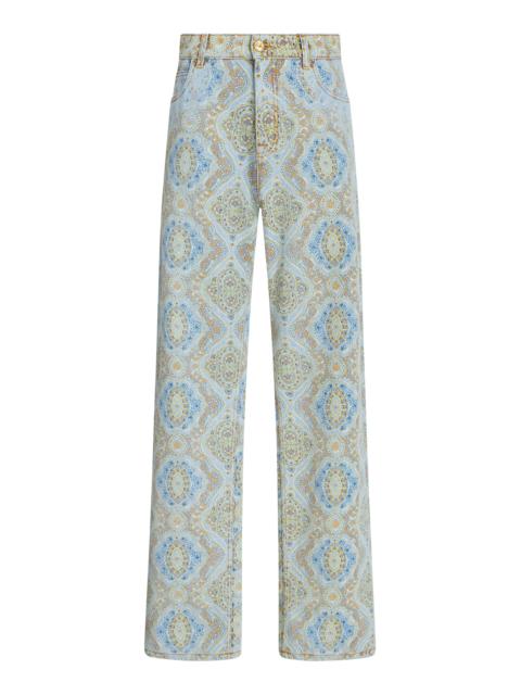 High-Waisted Wide-Leg Pants blue