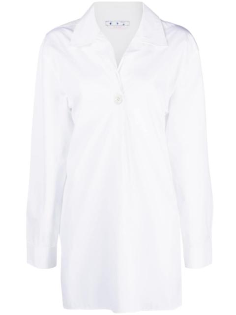 long-sleeve button-fastening shirt