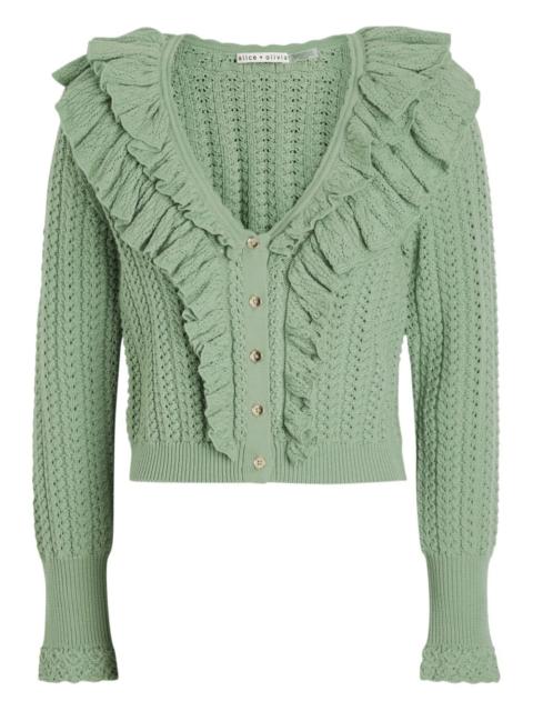 Eileen ruffled wool cardigan