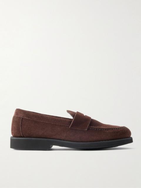 Ryan Suede Penny Loafers Dark brown