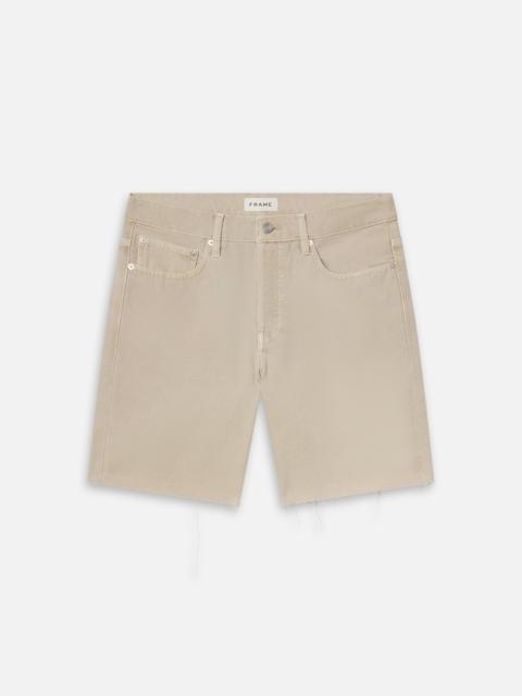 Relaxed Short Raw Hem in Beach Sand