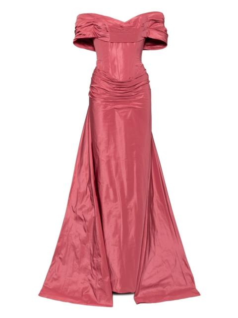 ruched gown
