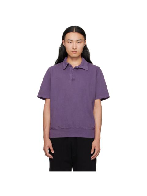 Purple Piqué S/S Banded Tennis Polo