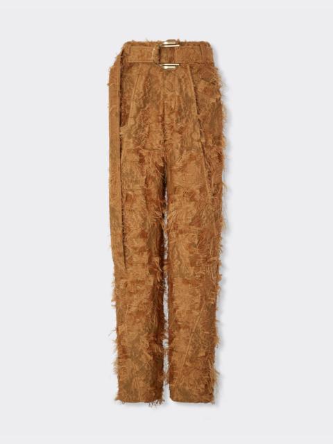 Trousers in fil coupé