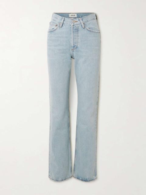Kelly high-rise straight-leg jeans Light denim