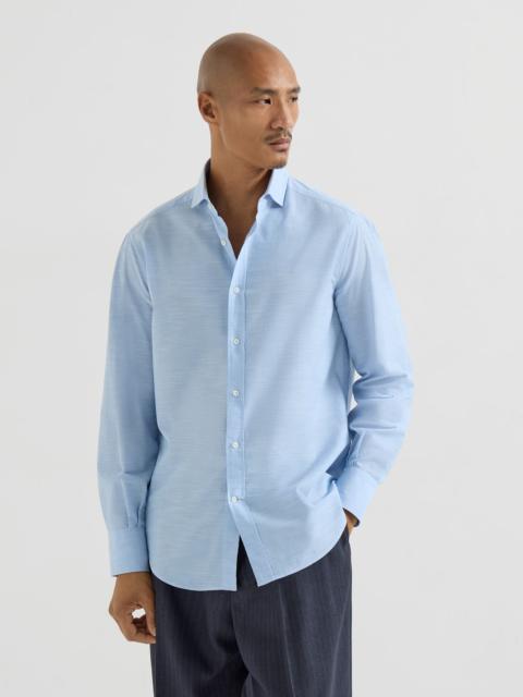Lightweight Oxford basic fit shirt with spread collar