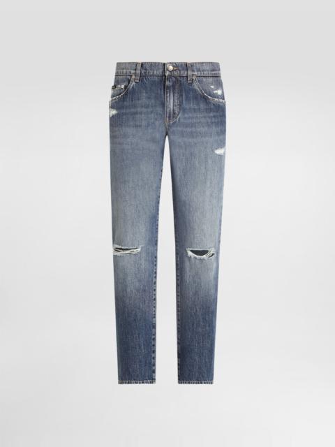 Classic cotton jeans with tag