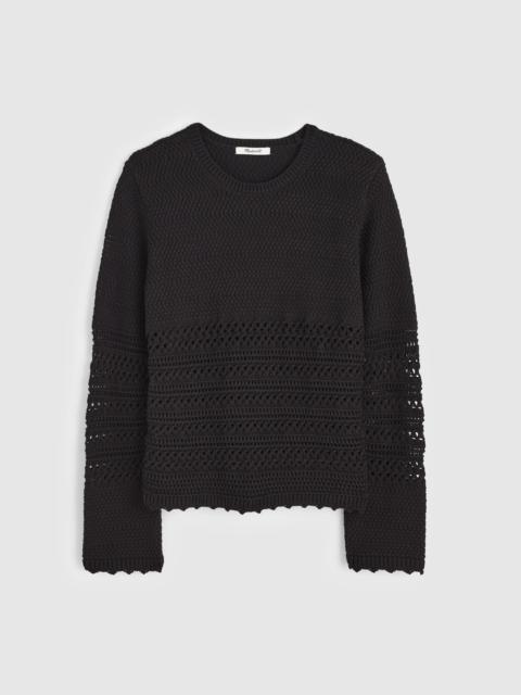 Open-Stitch Sweater in 100% Cotton