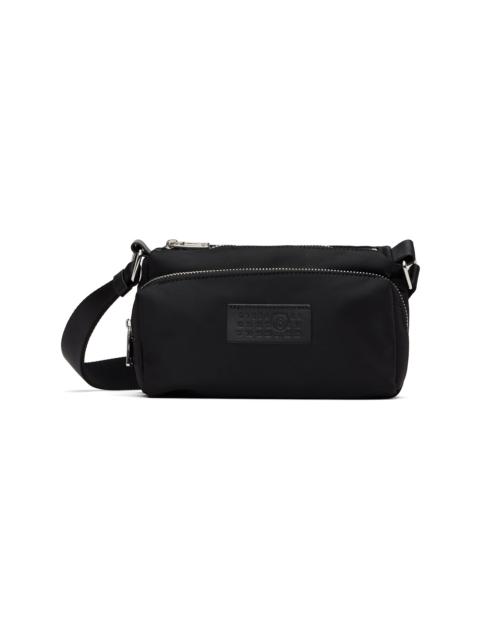 Black Nylon Pockets Crossbody Bag