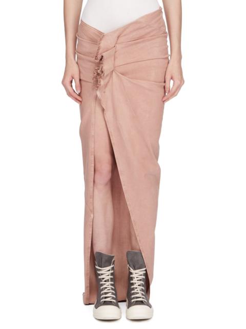 Pink Edfu Denim Maxi Skirt