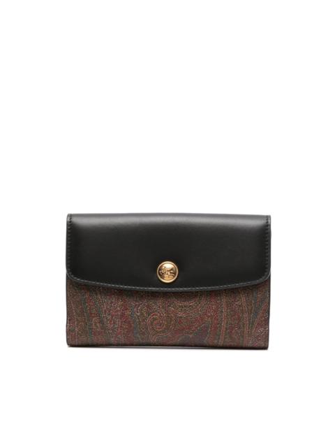 Essential paisley-print leather wallet