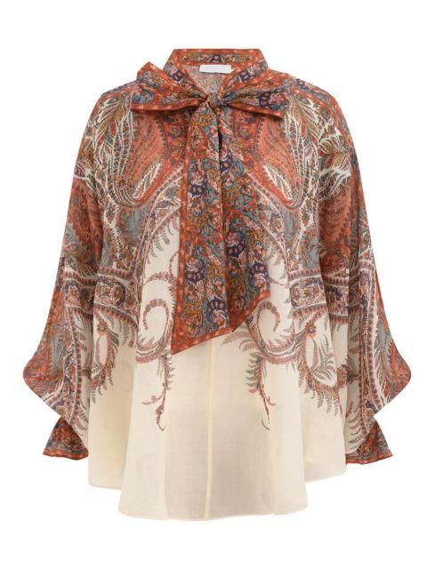 RHIANNON TIE NECK BLOUSE