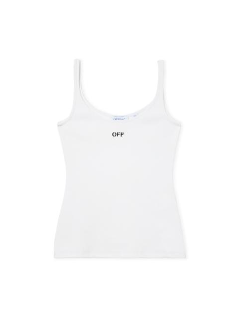 Off Stamp Ribbed Tank Top
