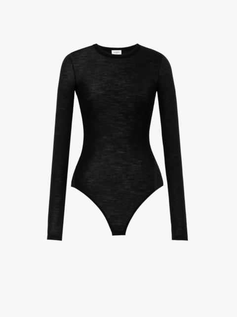 CREWNECK BODYSUIT IN WOOL JERSEY