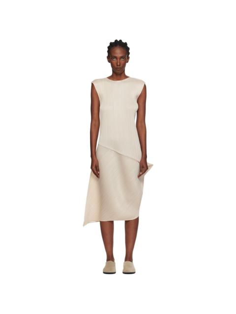 Beige Leap Midi Dress