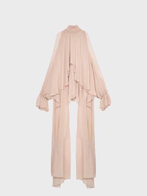 ASYMMETRIC BLOUSE IN GEORGETTE