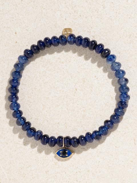 Evil Eye 14-karat Gold, Sapphire And Enamel Bracelet