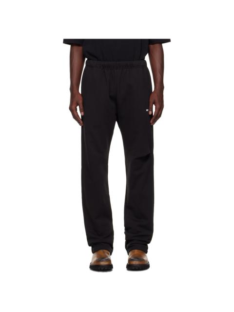 Black Logo Wide Jogger Sweatpants
