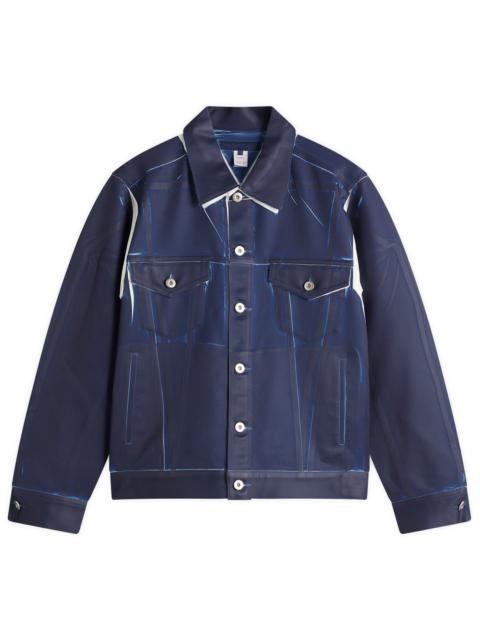 Comme des Garçons SHIRT Garment Printed Twill Trucker Jacket