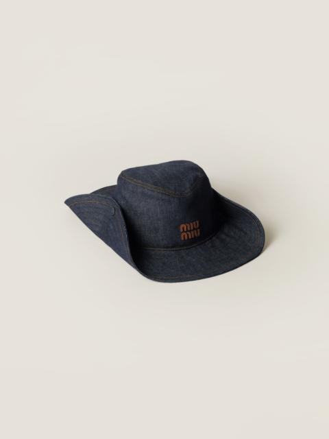 Denim cowboy hat