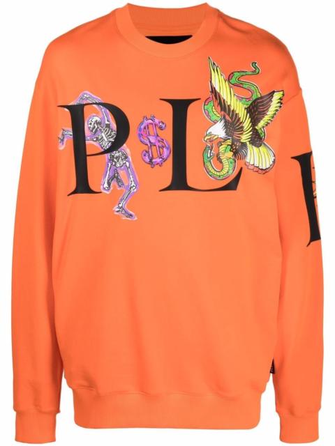 graphic-print cotton sweatshirt