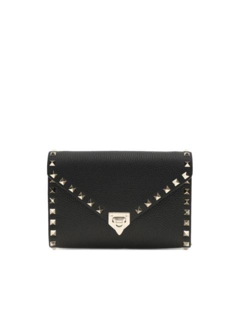 small Rockstud leather chain wallet