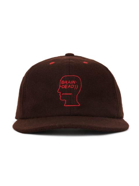 Flannel Classic Logohead 6 Panel Hat - Brown