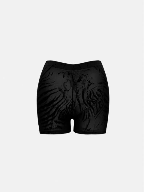 KNOCKOUT SHORTS BLACK ZEBRA PRINT