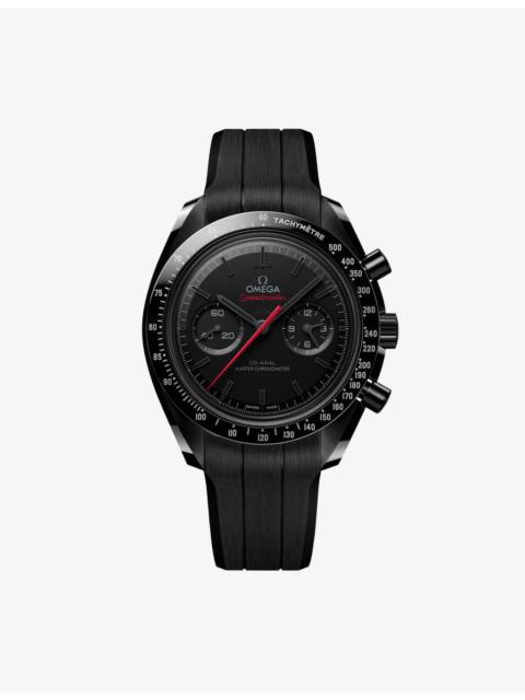 Speedmaster Dark Side of the Moon Ceramic Rubber-Strap Watch 44.25mm