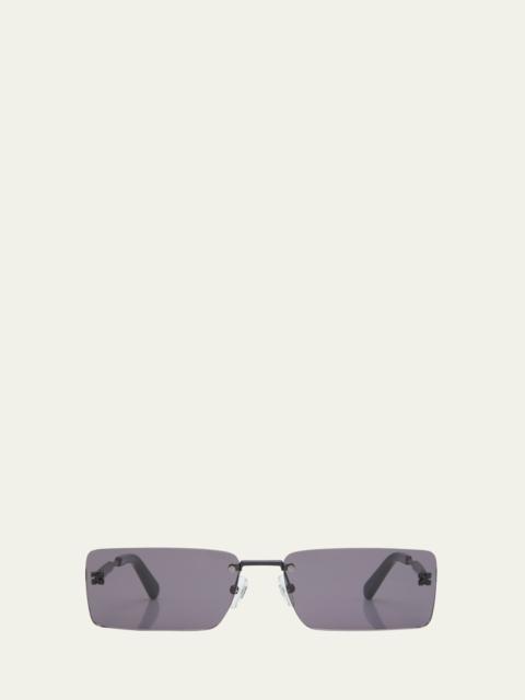 Men's Riccione Metal Rectangle Sunglasses