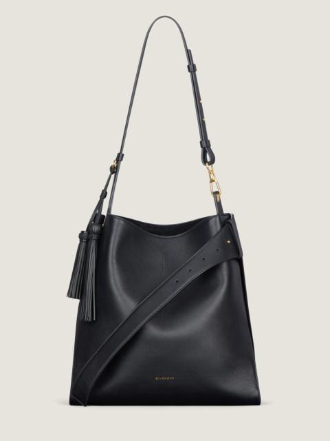 MEDIUM BELTED HOBO BAG IN LEATHER